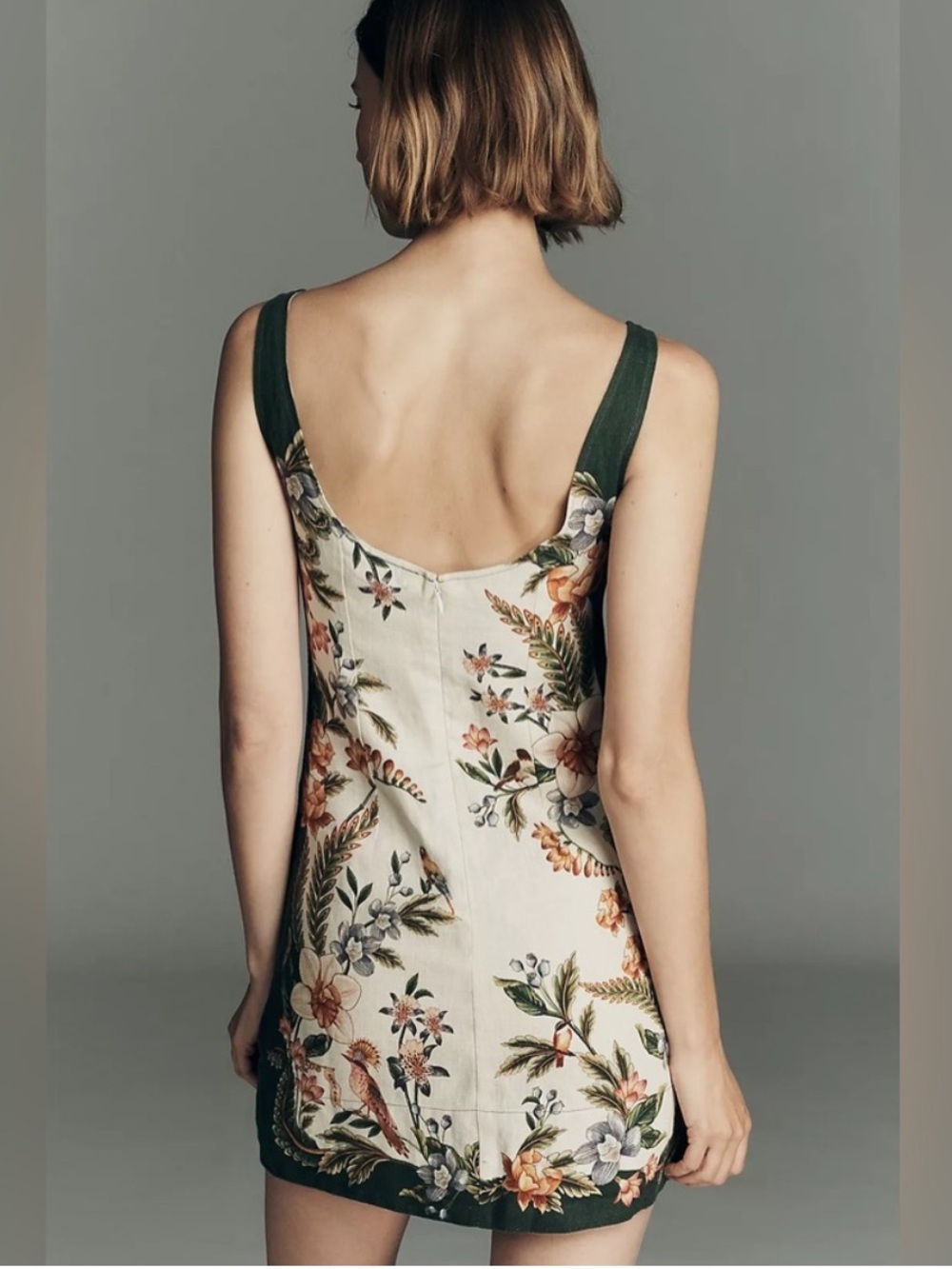 Farm Rio Nature Linen Sleeveless Mini Dress - Picture 5 of 9